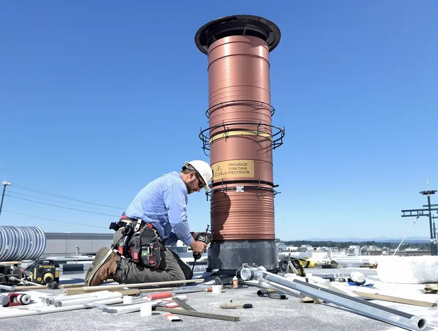 Installed chimney liner by Pompano Beach Chimney Sweep in Pompano Beach, FL