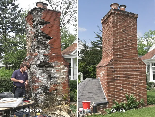 Pompano Beach Chimney Sweep performing a full chimney restoration in Pompano Beach, FL